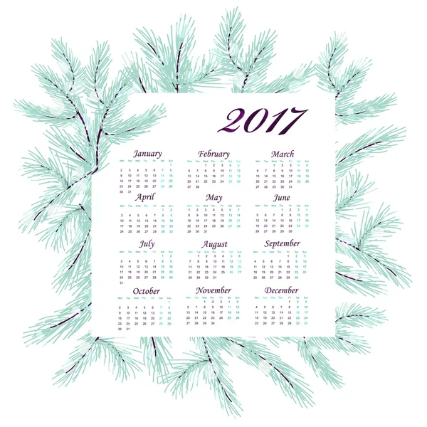 Calendario de Año Nuevo — Vector de stock