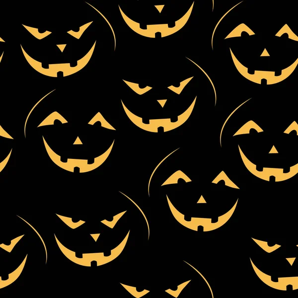 Scary jack-o-lantern pattern — Stock Vector