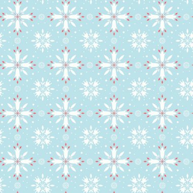 Çiçek kar tanesi seamless modeli