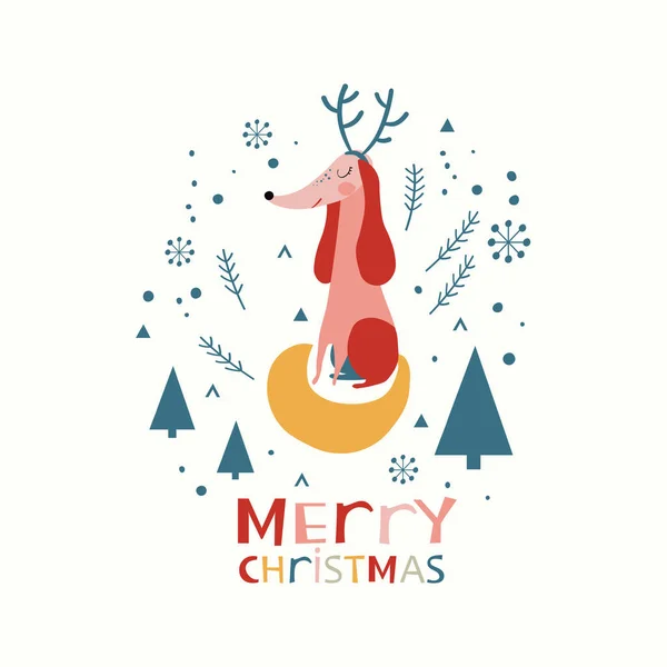 Merry Christmas Card — Stock Vector