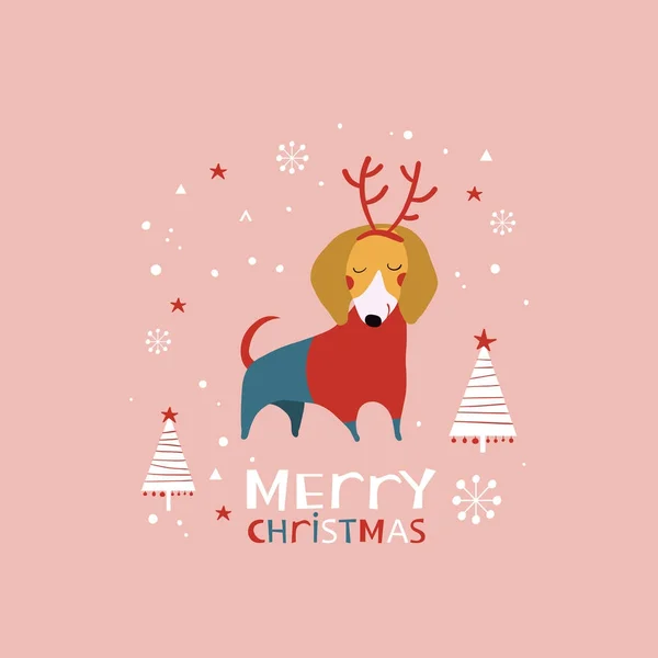 Καλά Χριστούγεννα κάρτα — Διανυσματικό Αρχείο
