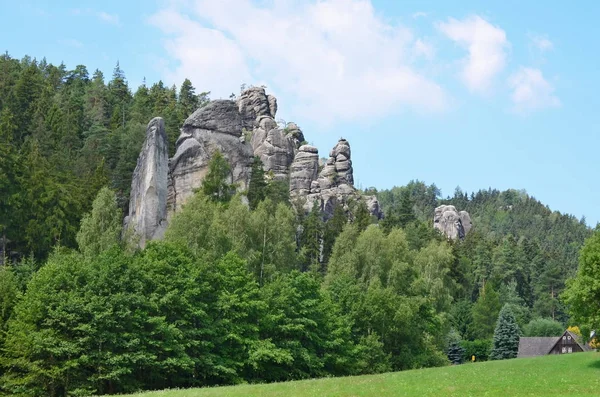 Formaciones rocosas, Reserva Natural Nacional Adrspach-Teplice — Foto de Stock