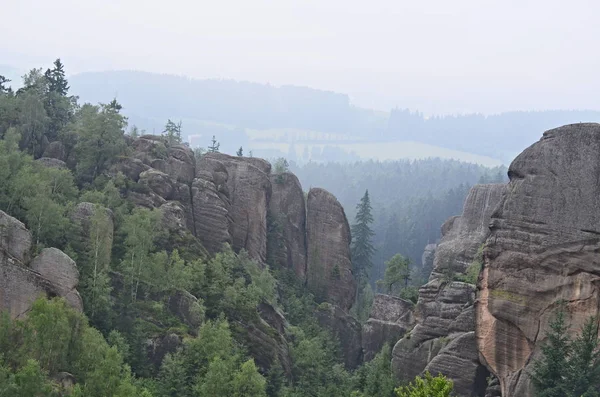 Formaciones rocosas, Broumov rock National Nature Reserve — Foto de Stock