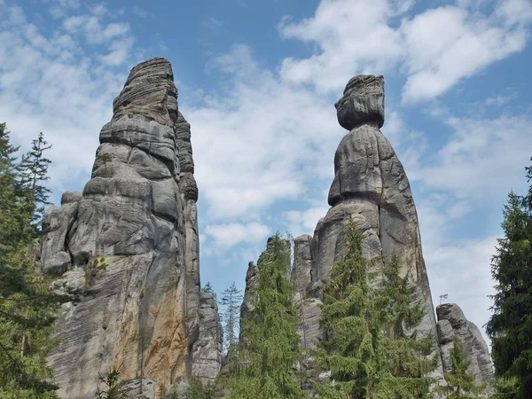 Felsformationen, Nationales Naturschutzgebiet adrspach-teplice — Stockfoto