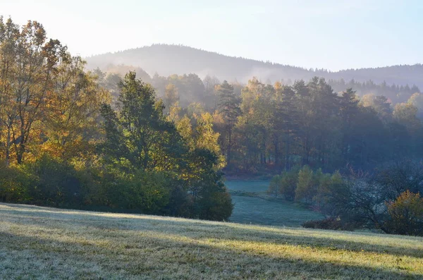 Vista paesaggio autunnale, Boemia meridionale, Repubblica Ceca — Foto Stock