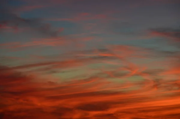 View of background of sunset, southern Bohemia — Stock Photo, Image