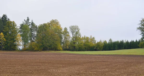 Vista paisaje otoñal, sur de Bohemia, República Checa — Foto de Stock