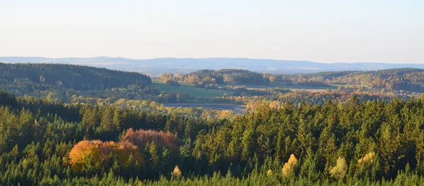 Blick Herbstlandschaft, Südböhmen, Tschechische Republik — Stockfoto