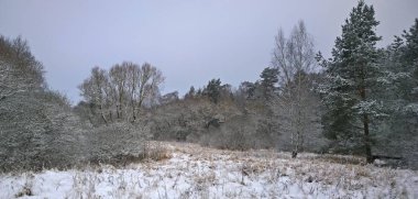 görünümü görünüm kış manzara, Güney Bohemya