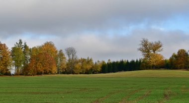sonbahar manzara görünümü, güney Bohemya