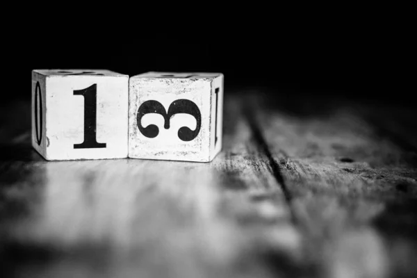 Number 13, thirteen, one and three - date, anniversary, birthday — Stock Photo, Image