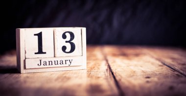 January 13th, 13 January,  Thirteenth of January, calendar month