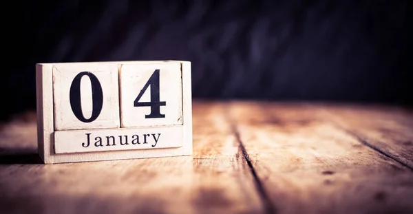 4 de enero, 4 de enero, 4 de enero, mes calendario - fecha — Foto de Stock