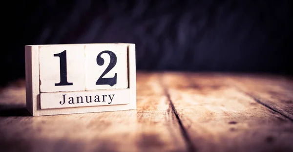 12 de enero, 12 de enero, 12 de enero, mes calendario  - — Foto de Stock