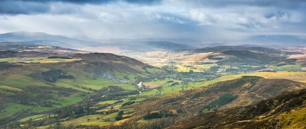 The Spine of Scotland - the A9 road in Scotland - major road run — стокове фото