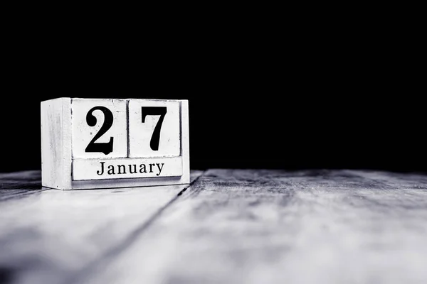 27 de enero, 27 de enero, Veintisiete de enero, calendario mo —  Fotos de Stock
