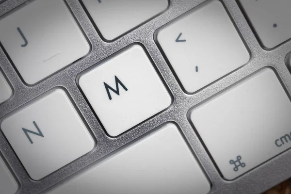 Keyboard - silver portable computer keyboard in IT department wi