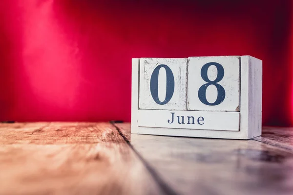Junio Día Del Mes Calendario Mesa Oficina Negocios Lugar Trabajo Imágenes de stock libres de derechos