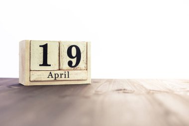 19 Nisan, Clendar 'ın dördüncü ayı - Nisan sembolünün yanındaki metin için kopyalama alanı