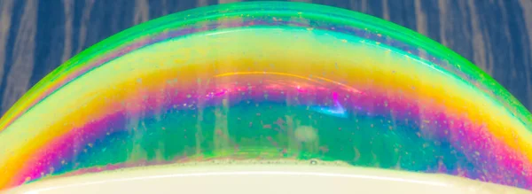 Colores Del Arco Iris Creados Por Jabón Burbuja Arte Pared —  Fotos de Stock