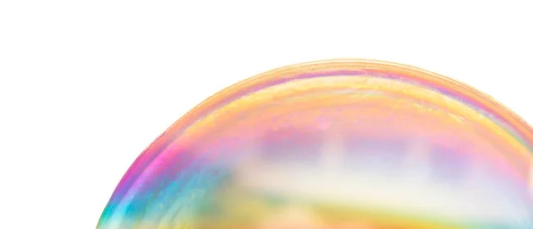 Huge Colorful Soap Bubble White Background — Stock Photo, Image