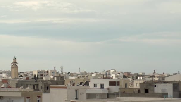 Vista superior de la ciudad árabe. Casas de estilo árabe cuadrado . — Vídeos de Stock