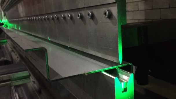 Bending machine CNC bend part — Stock Video
