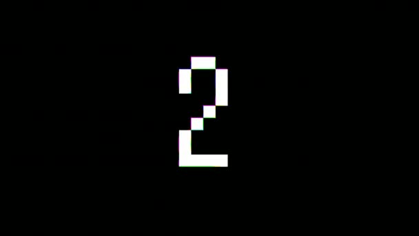 A counter from 0 to 10 makes a glitch. System error. Countdown time. Motion graphics. — 비디오