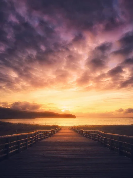 Sunset in Plentzia beach — Stock Photo, Image