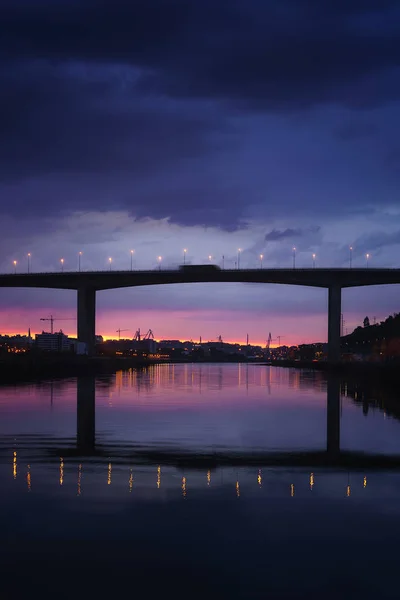 Puente de rontegi en la noche — Foto de Stock