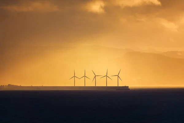Wind Turbines Sea — Stock Photo, Image
