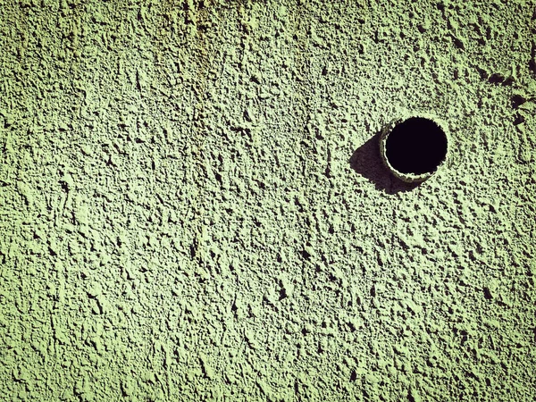 Trou Tuyau Drainage Sur Mur Grungy — Photo