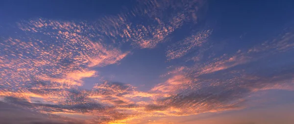 Beautiful Cloudscape Sunset Red Clouds — Stock Photo, Image