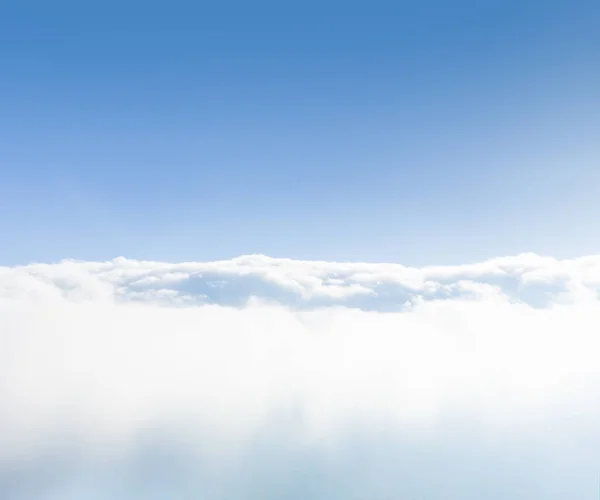Achtergrond Van Zee Van Bewolking Tegen Blauwe Lucht — Stockfoto