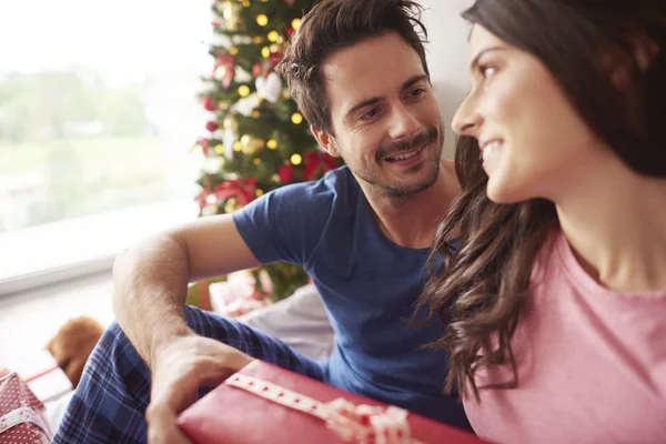 Wife and husband at home — Stock Photo, Image