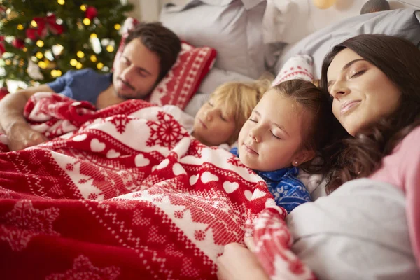 Feliz familia pasando la Navidad juntos — Foto de Stock