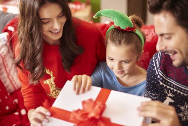 Kutlama Noel birlikte evde aile  
