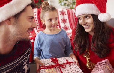 Kutlama Noel birlikte evde aile  