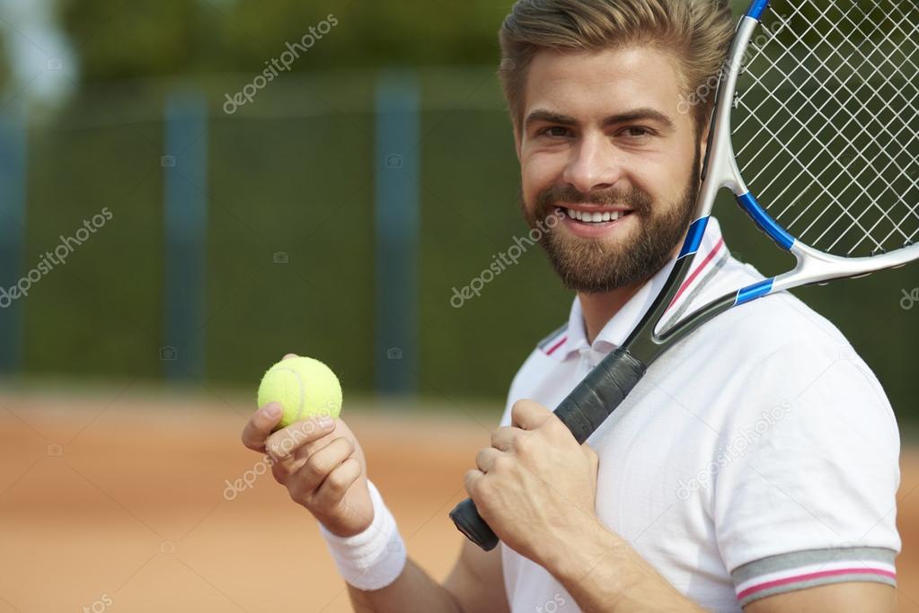 Sportsman playing tennis — Stock Photo © gpointstudio #126713966
