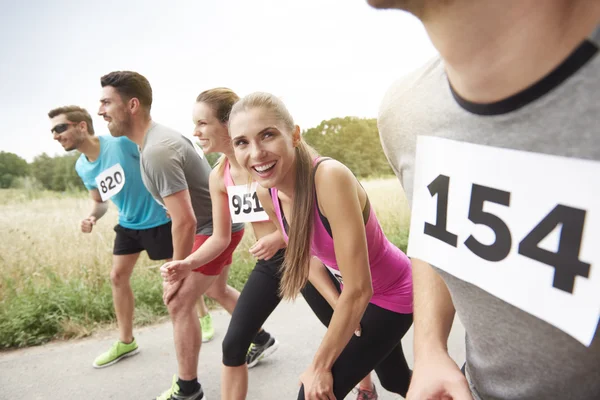 People during the marathon — Stock Photo, Image