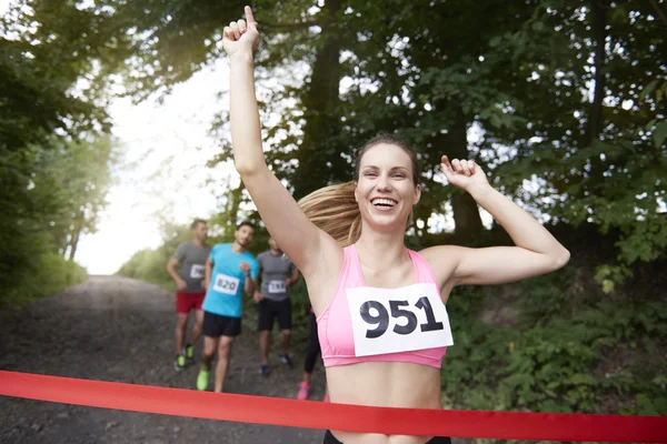 A maraton alatt az emberek — Stock Fotó