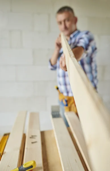 Manual worker on building object — ストック写真