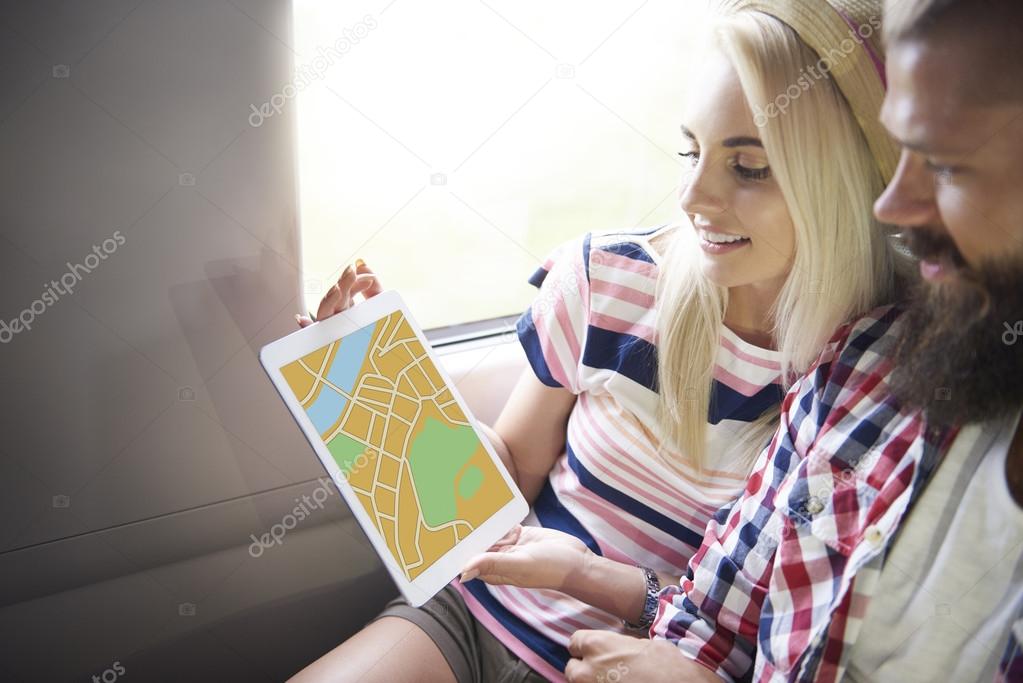 couple Planning some places to visit