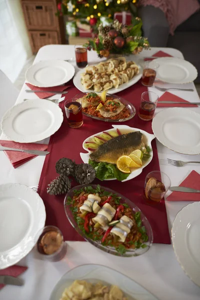 Christmas eve table — Stock Photo, Image