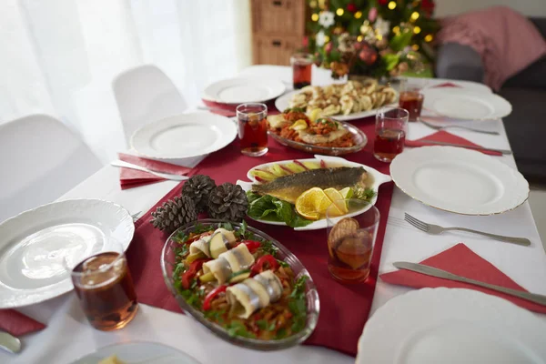 Heiligabend Tisch — Stockfoto