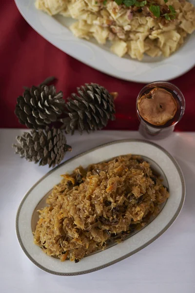 Christmas eve table — Stock Image Christmas eve table Stock Photo