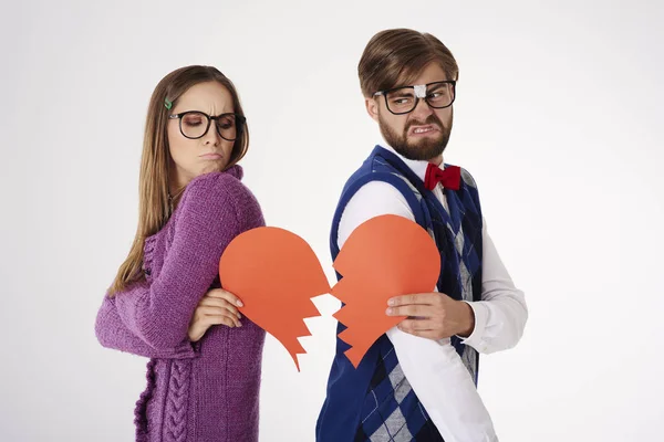 Pareja divertida de nerds — Foto de Stock