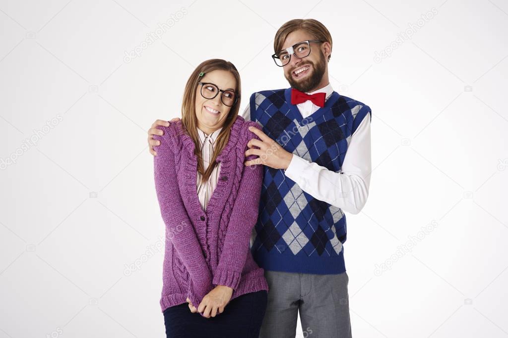 Funny couple of nerds