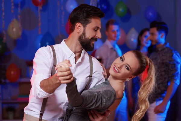 Couple having good time while dancing — Stock Photo, Image
