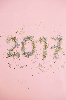 Yeni yıl için renkli konfeti 